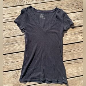 Women's Black V-Neck T-Shirt